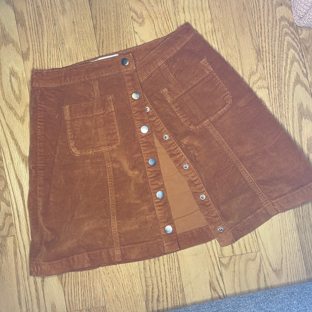 Urban Outfitters Corduroy Button Up Skirt